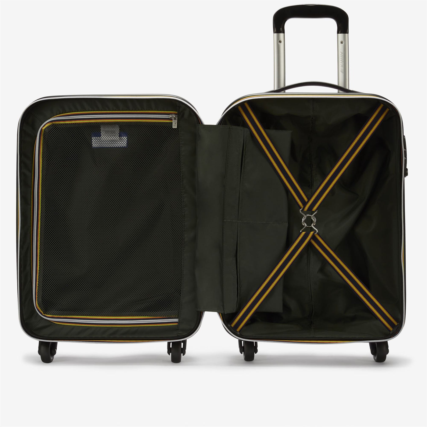 Luggage Bags Unisex K-WAY SYSTEM MINI TROLLEY Trolley PINK - BLACK TORBA Dressed Side (jpg Rgb)		
