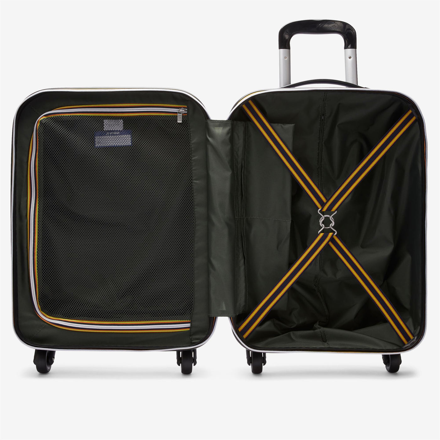 Luggage Bags Unisex K-WAY SYSTEM MINI TROLLEY Trolley BLUE DEPTH - BLACK TORBA Dressed Side (jpg Rgb)		
