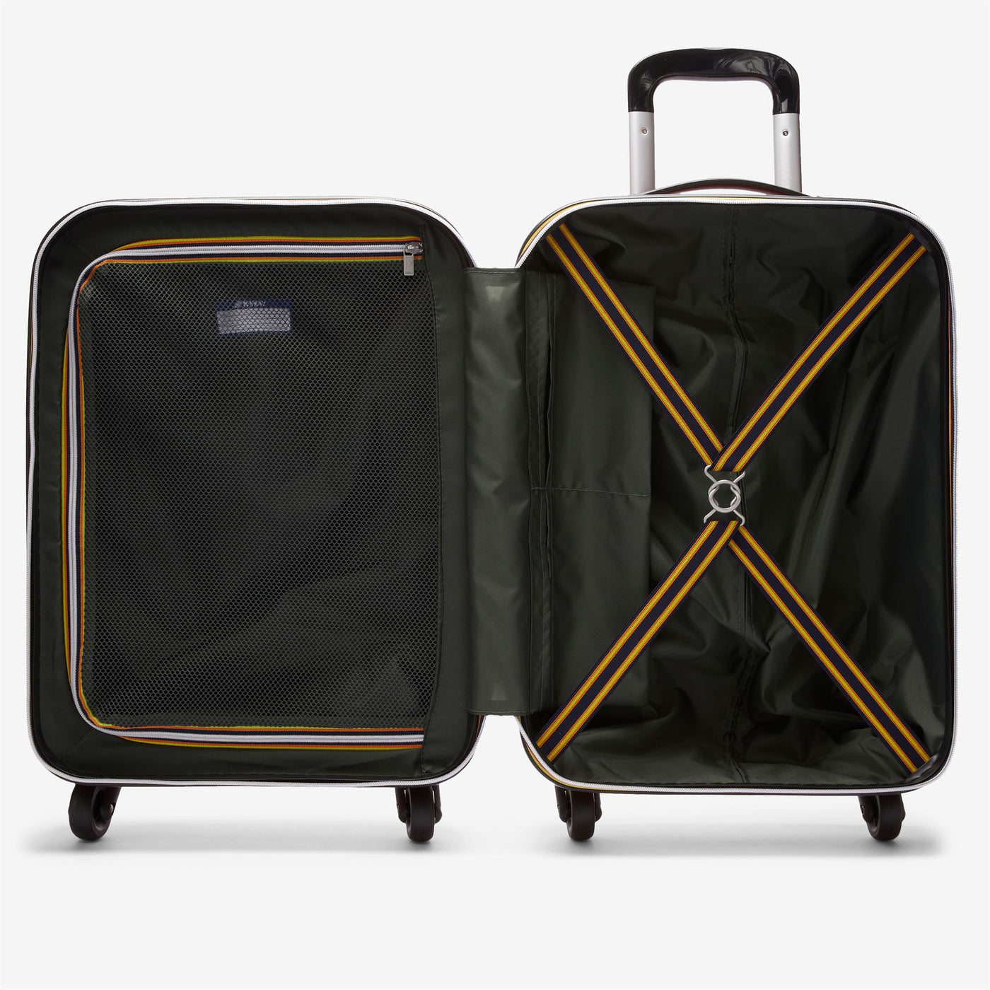 Luggage Bags Unisex K-WAY SYSTEM MINI TROLLEY Trolley RED - BLACK TORBA Dressed Side (jpg Rgb)		