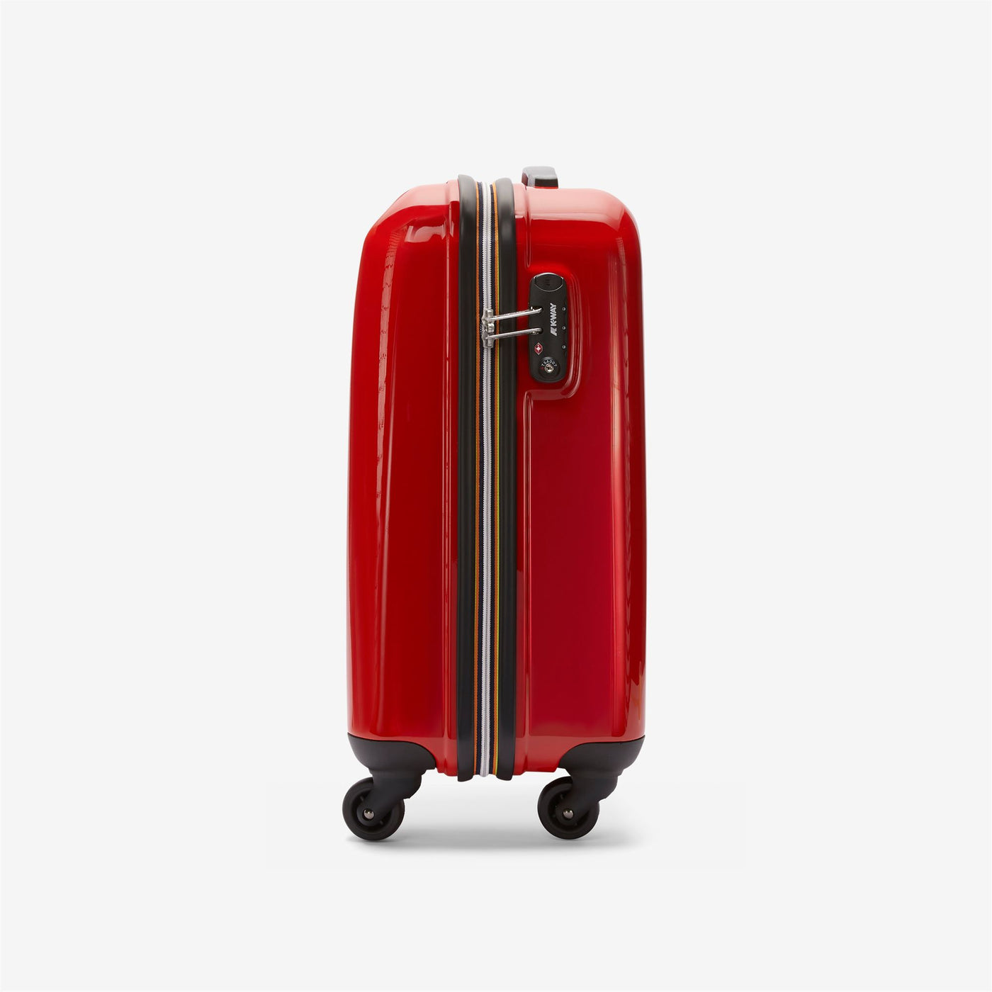Luggage Bags Unisex K-WAY SYSTEM MINI TROLLEY Trolley RED - BLACK TORBA Dressed Front (jpg Rgb)	