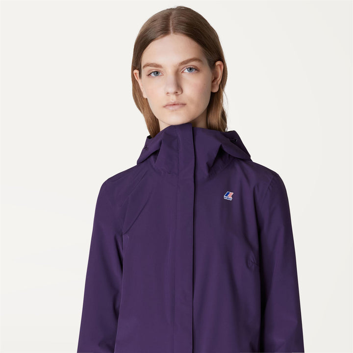 Jackets Woman SOPHIE STRETCH DOT Mid VIOLET Detail Double				