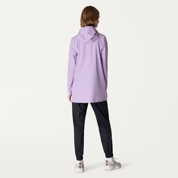 Jackets Woman SOPHIE STRETCH DOT Mid VIOLET PEONIA Dressed Front Double		