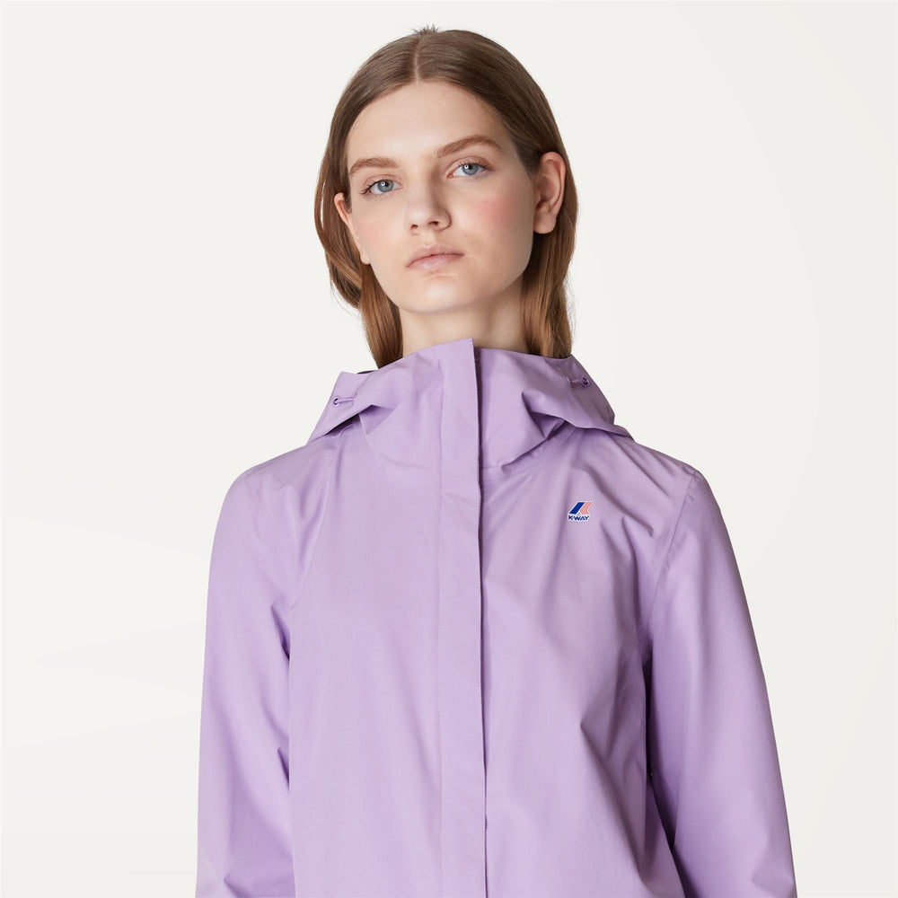 Jackets Woman SOPHIE STRETCH DOT Mid VIOLET PEONIA Detail Double				