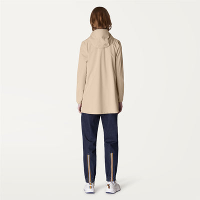 Jackets Woman SOPHIE STRETCH DOT Mid BEIGE | kway Dressed Front Double		