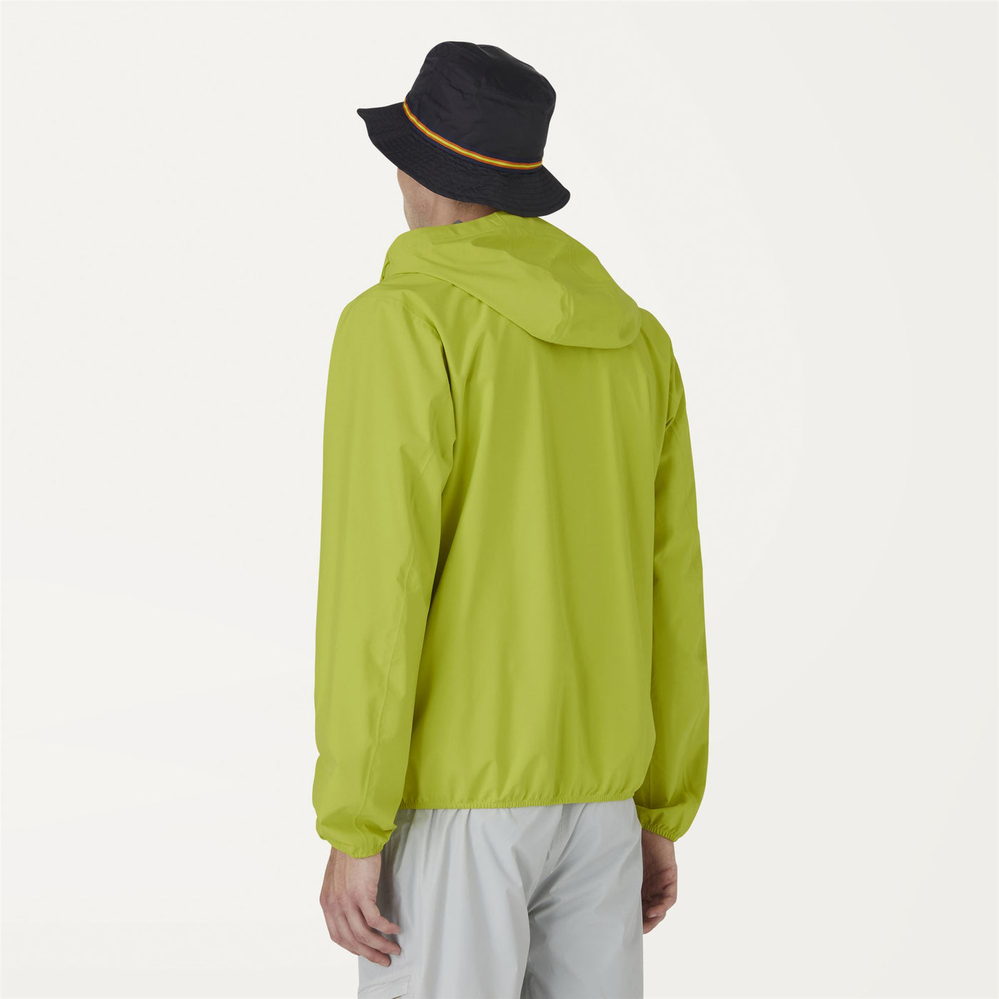 Jackets Man JACQUES STRETCH DOT Short GREEN LIME Dressed Front Double		