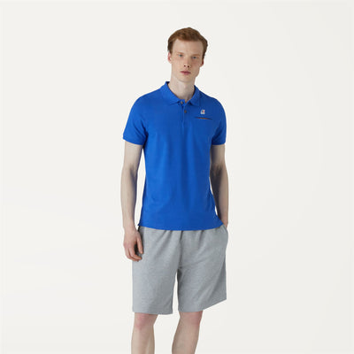 Polo Shirts Man BRIAC STRETCH Polo BLUE ROYAL Dressed Back (jpg Rgb)		