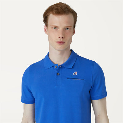 Polo Shirts Man BRIAC STRETCH Polo BLUE ROYAL Detail Double				