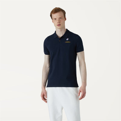 Polo Shirts Man BRIAC STRETCH Polo BLUE DEPTH Dressed Back (jpg Rgb)		