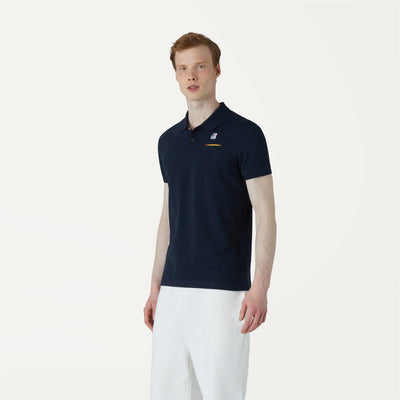 Polo Shirts Man BRIAC STRETCH Polo BLUE DEPTH Detail (jpg Rgb)			