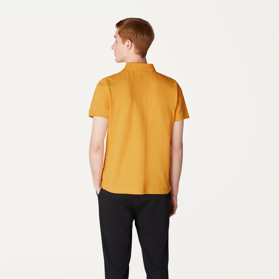 Polo Shirts Man BRIAC STRETCH Polo YELLOW LT JURASSIC Dressed Front Double		