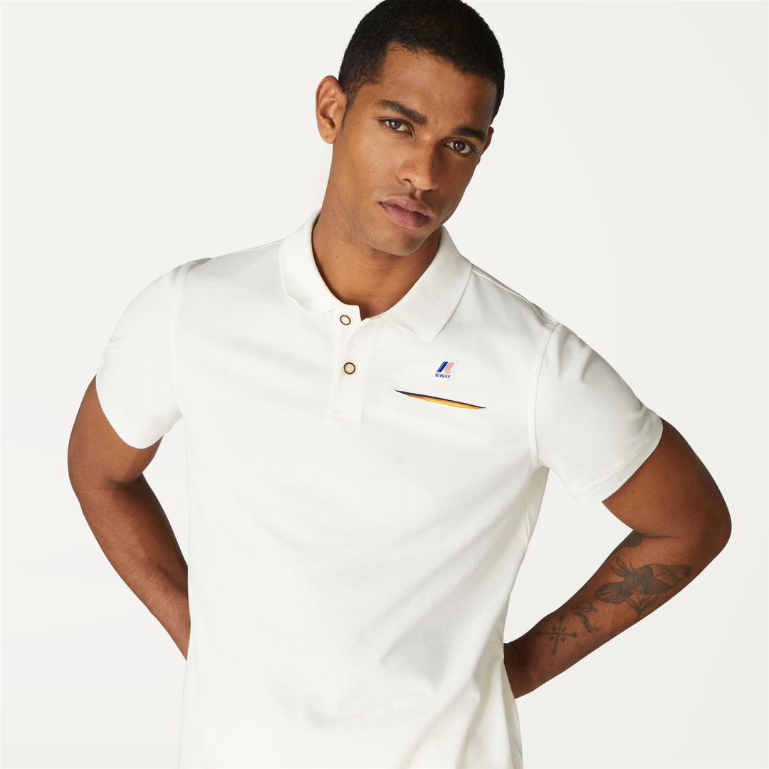 Polo Shirts Man BRIAC STRETCH Polo WHITE Detail Double				