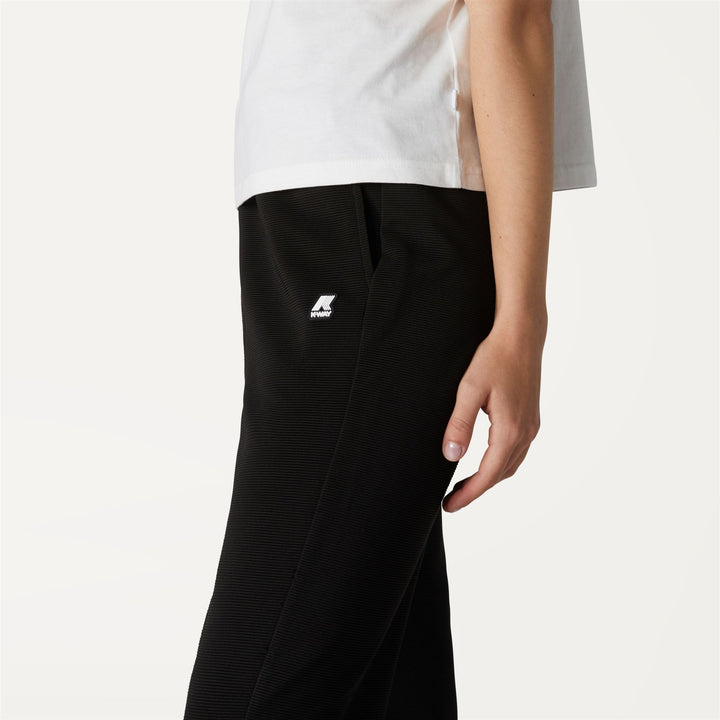 Pants Woman Paula Jersey 3d Sport Trousers BLACK Detail Double				