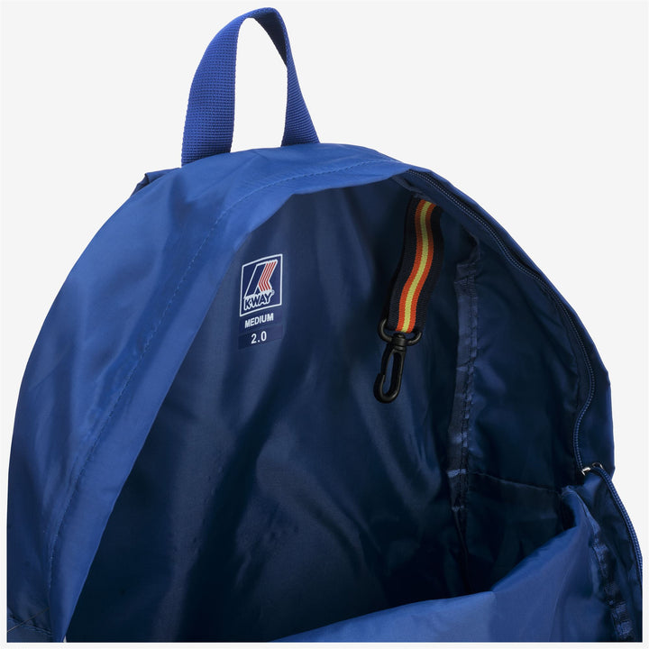 Bags Unisex K-BACKPACK Backpack BLUE ROYAL MARINE Dressed Side (jpg Rgb)		