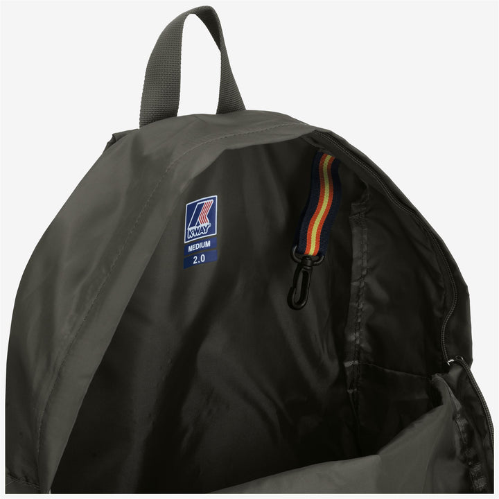 Bags Unisex K-BACKPACK Backpack GREEN BLACKISH Dressed Side (jpg Rgb)		