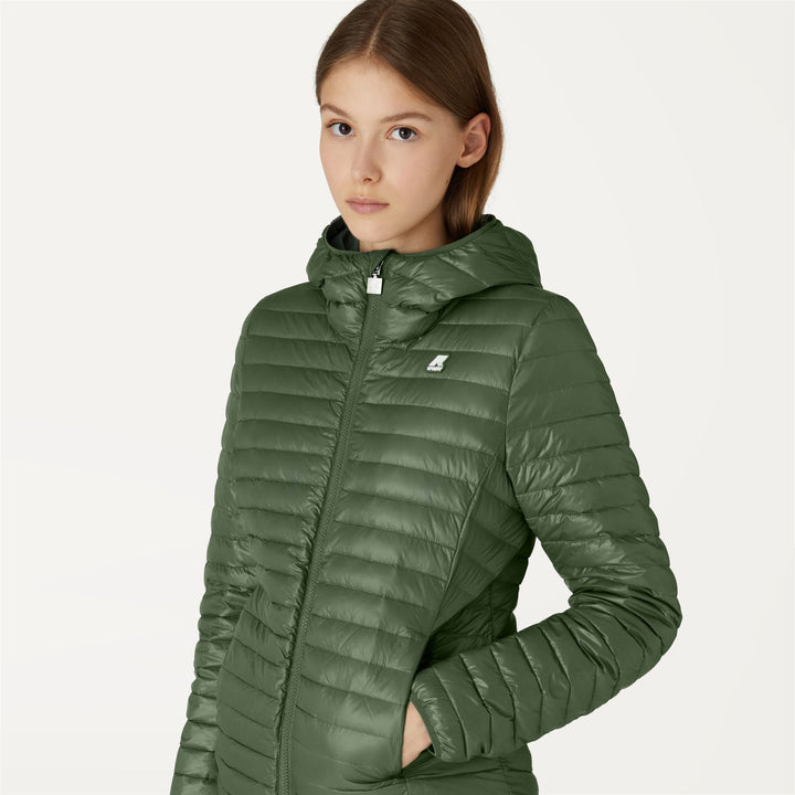 Jackets Woman LILY THERMO LIGHT DOUBLE Short GREEN LAUREL Detail Double				