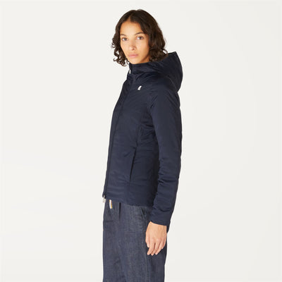 Jackets Woman LILY THERMO LIGHT DOUBLE Short BLUE DEPTH Detail (jpg Rgb)			