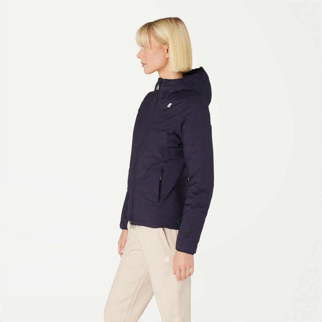 Jackets Woman LILY THERMO LIGHT DOUBLE Short BLUE MARITIME Detail (jpg Rgb)			