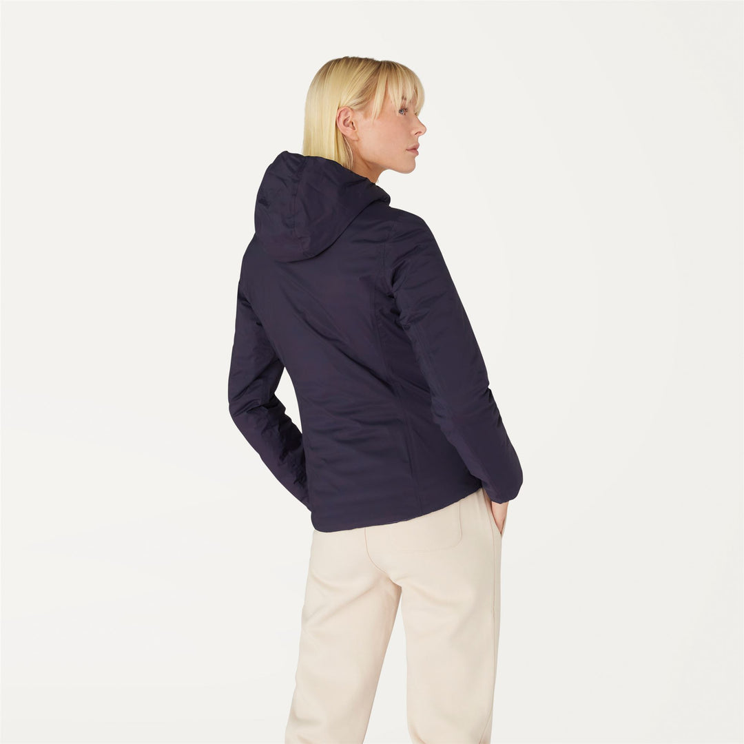Jackets Woman LILY THERMO LIGHT DOUBLE Short BLUE MARITIME Dressed Front Double		