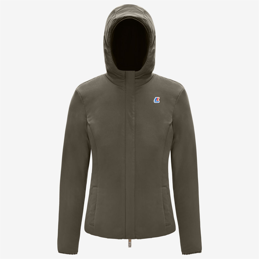 Giacca Corto Donna Reversibile Calda Nera Grigia con Isolamento main