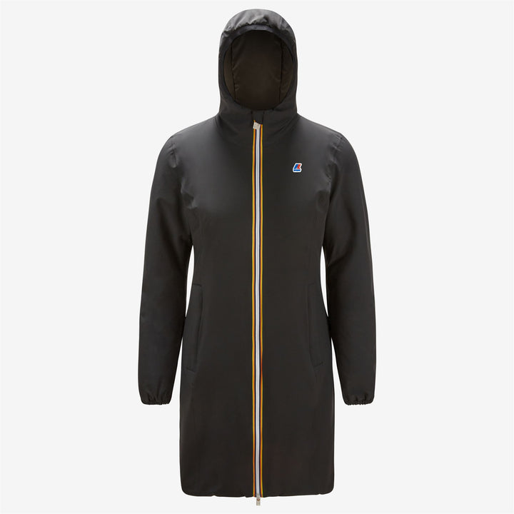 Chaqueta reversible cálida 3/4 para mujer en gris y beige 1