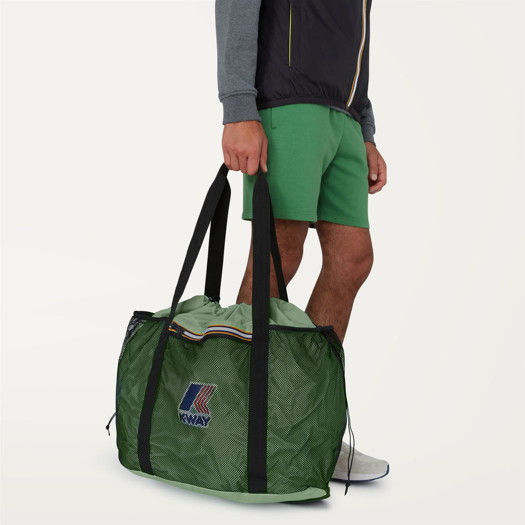 Bags Unisex LE VRAI 3.0 ISA Shopping Bag GREEN ZEPHYR Detail Double				