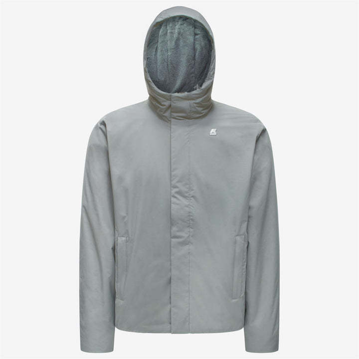 Grey Blue Men's Waterproof Short Jacket with Lightweight Insulation 1