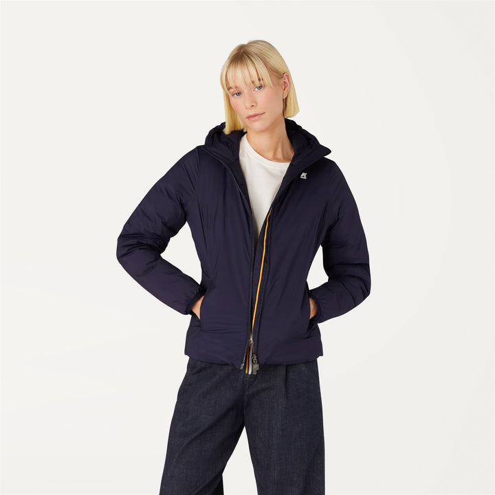 Jackets Woman LILY THERMO STRETCH DOUBLE Short BLUE MARITIME Dressed Back (jpg Rgb)		