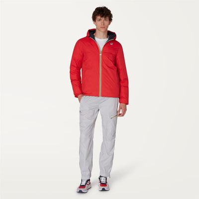 Jackets Man JACQUES THERMO PLUS.2 DOUBLE Short RED - BLUE DEPTH Dressed Back (jpg Rgb)		