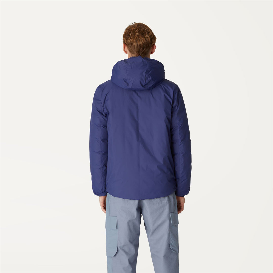 Jackets Man JACQUES THERMO PLUS.2 DOUBLE Short BLUE MEDIEVAL - GREY MD STEEL | kway Dressed Front Double		