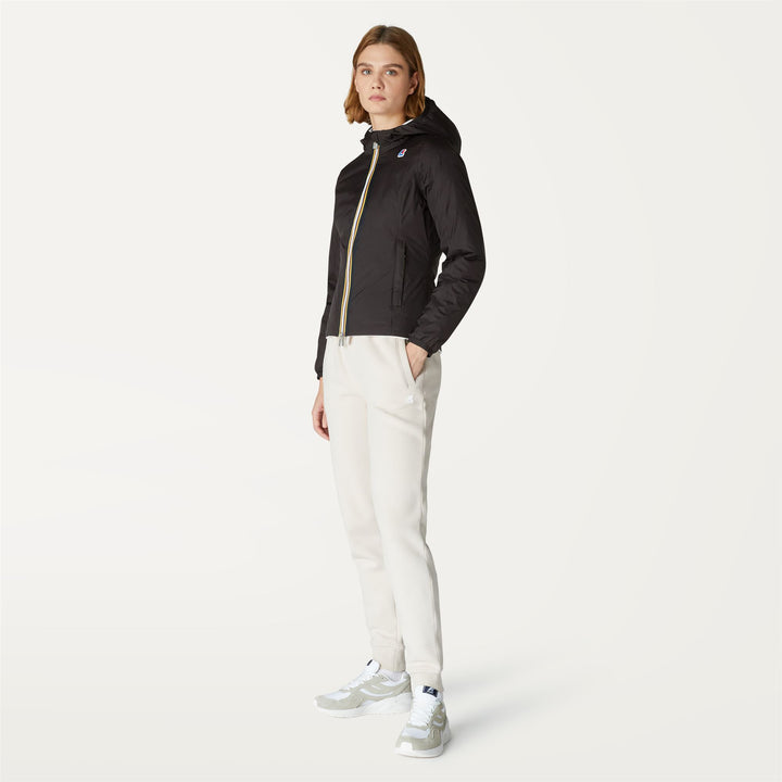 Jackets Woman LILY THERMO PLUS.2 DOUBLE Short BLACK PURE - WHITE Detail (jpg Rgb)			