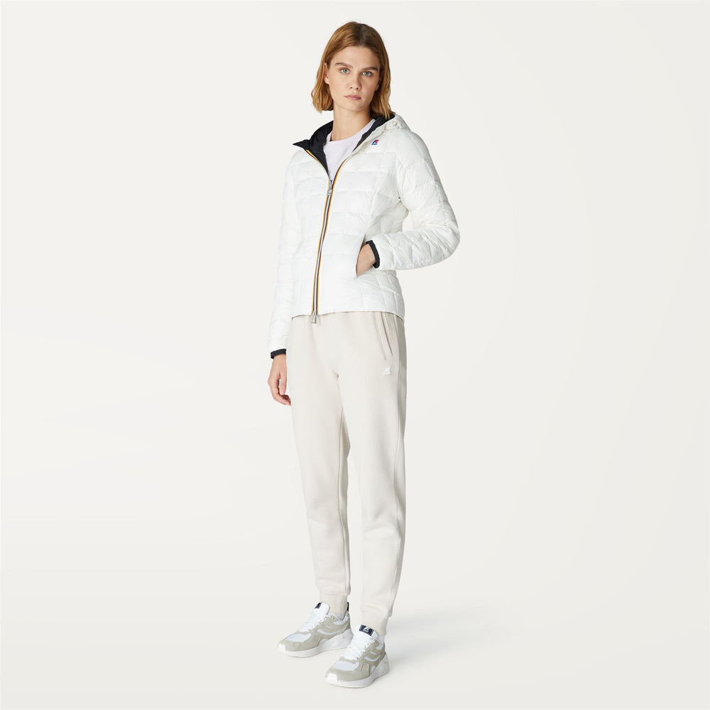 Giacca Corto Isolante Reversibile Donna Nera e Bianca 02