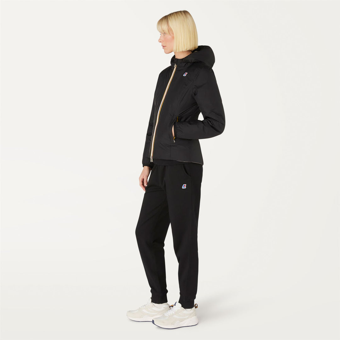Jackets Woman LILY THERMO PLUS.2 DOUBLE Short BLACK PURE - GREY SMOKED Detail (jpg Rgb)			