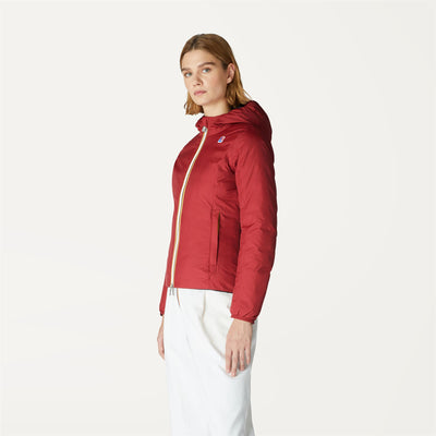 Jackets Woman LILY THERMO PLUS.2 DOUBLE Short RED DK - BLACK PURE Detail (jpg Rgb)			