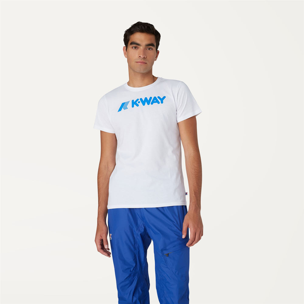 Grey White Men's K-way Logo T-Shirt for St Tropez 02