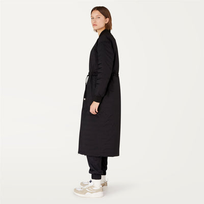 Jackets Woman HELOISE THERMO LIGHT DOUBLE Long BLACK PURE | kway Detail (jpg Rgb)			