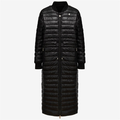 Jackets Woman HELOISE THERMO LIGHT DOUBLE Long BLACK PURE | kway Photo (jpg Rgb)			