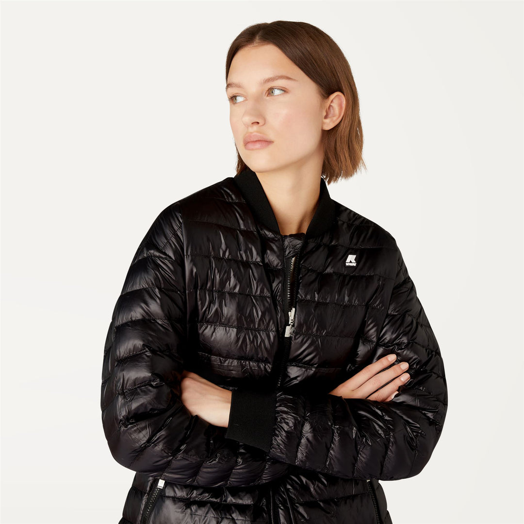 Jackets Woman HELOISE THERMO LIGHT DOUBLE Long BLACK PURE | kway Detail Double				