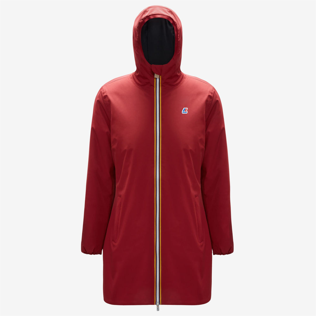 Chaqueta reversible roja y negra para mujer, calidez y comodidad main