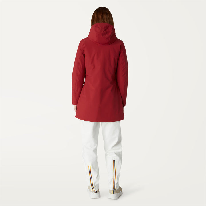 Chaqueta reversible roja y negra para mujer, calidez y comodidad 6