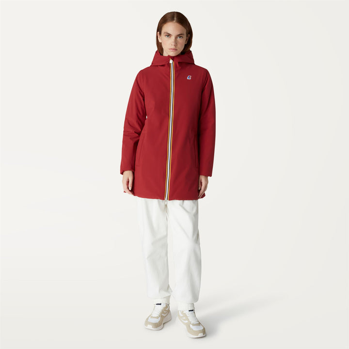 Chaqueta reversible roja y negra para mujer, calidez y comodidad 4