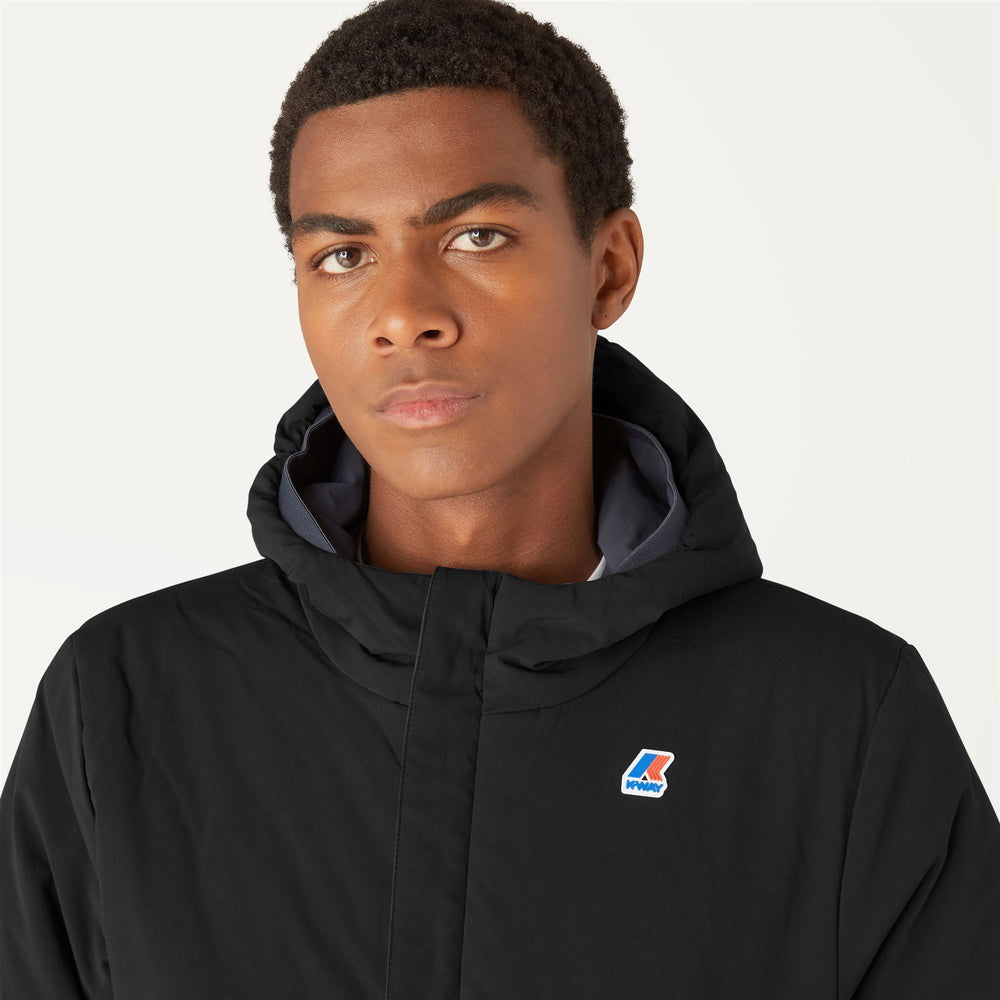 Blue Black Men's Reversible Warm Jacket with Synthetic Padding 02