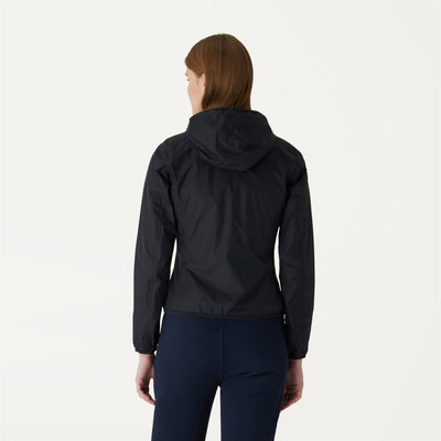 Jackets Woman LILY PLUS.2 DOUBLE Short BLACK PURE - BLUE DEPTH | kway Dressed Front Double		