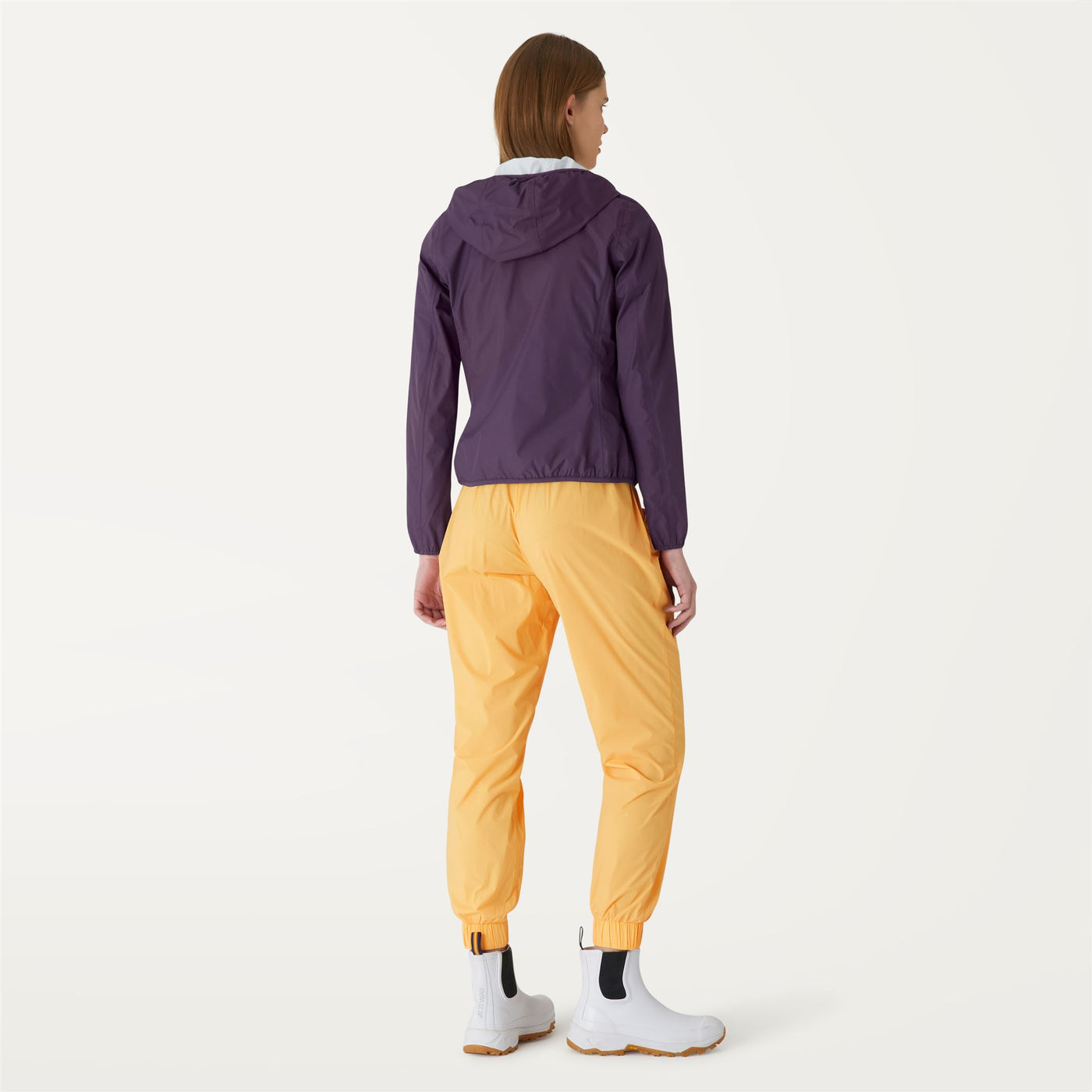 Jackets Woman LILY PLUS.2 DOUBLE Short VIOLET - WHITE | kway Dressed Front Double		