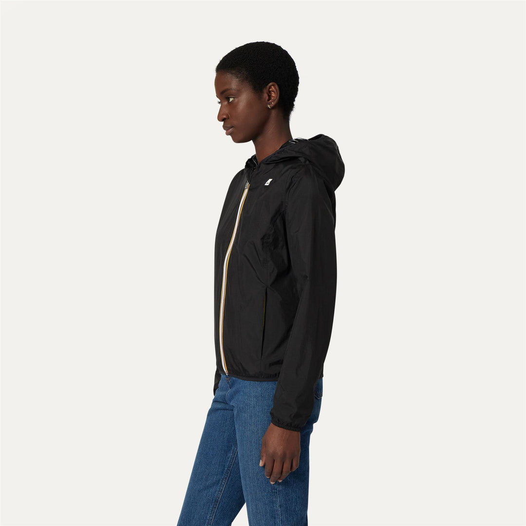 Jackets Woman LILY PLUS.2 DOUBLE Short BLACK P-WHITE Detail (jpg Rgb)			