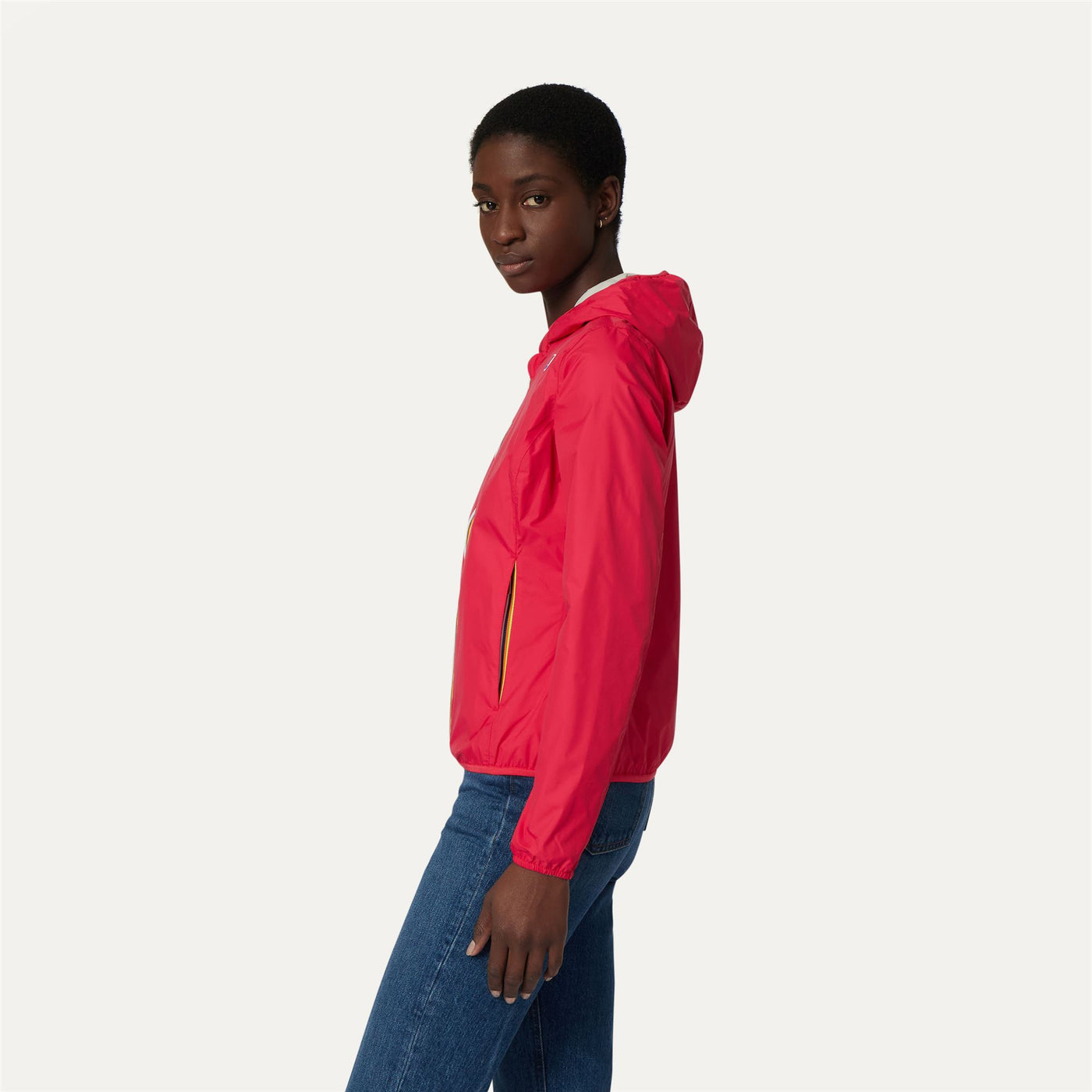 Jackets Woman LILY PLUS.2 DOUBLE Short RED C-BEIGE LT Detail (jpg Rgb)			