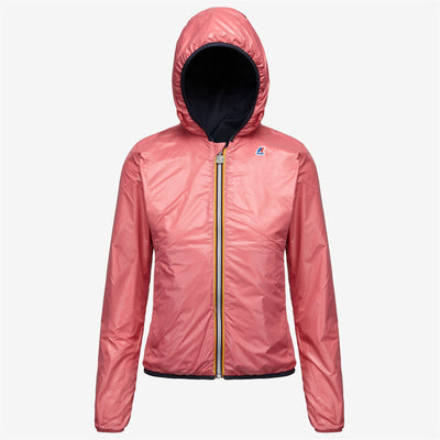 Jackets Woman LILY PLUS.2 DOUBLE Short BLUE D-PINK MD Dressed Front (jpg Rgb)	