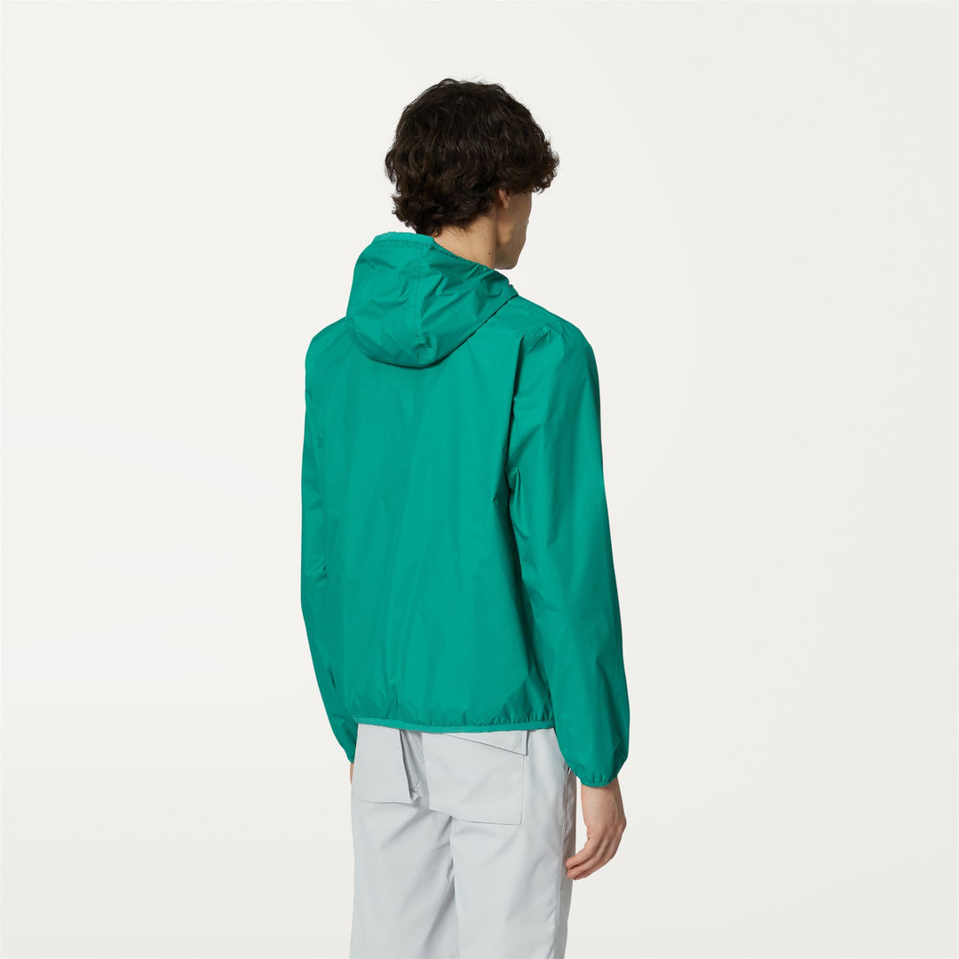Jackets Man JACQUES PLUS.2 DOUBLE Short GREEN-GREY A Dressed Front Double		