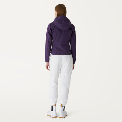Jackets Woman LIL STRETCH DOT Short VIOLET | kway Dressed Front Double		