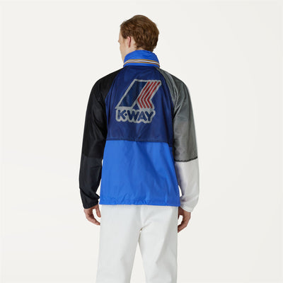 Jackets Unisex 1992 REMAKE ROB Mid BLACK PURE - BLUE ROYAL - WHITE Dressed Front Double		