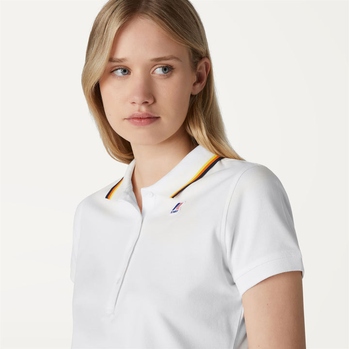Polo Shirts Woman ALIZEE STRETCH Polo WHITE Detail Double				